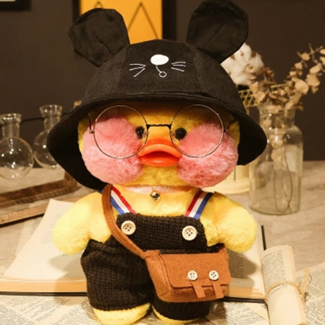 Kawaii Cartoon Lalafanfan 30CM Cafe Duck Plush Toy Cute Cartoon Girl Soft Duck Doll for Kids and Children Cute kawaii cartoon girl doll hozanas4life 22