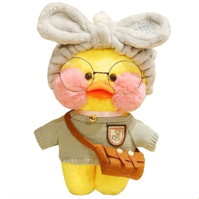 Kawaii Cartoon Lalafanfan 30CM Cafe Duck Plush Toy Cute Cartoon Girl Soft Duck Doll for Kids and Children Cute kawaii cartoon girl doll hozanas4life plum