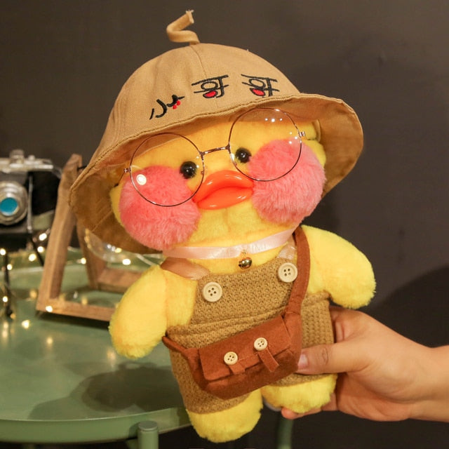Kawaii Cartoon Lalafanfan 30CM Cafe Duck Plush Toy Cute Cartoon Girl Soft Duck Doll for Kids and Children Cute kawaii cartoon girl doll hozanas4life 29