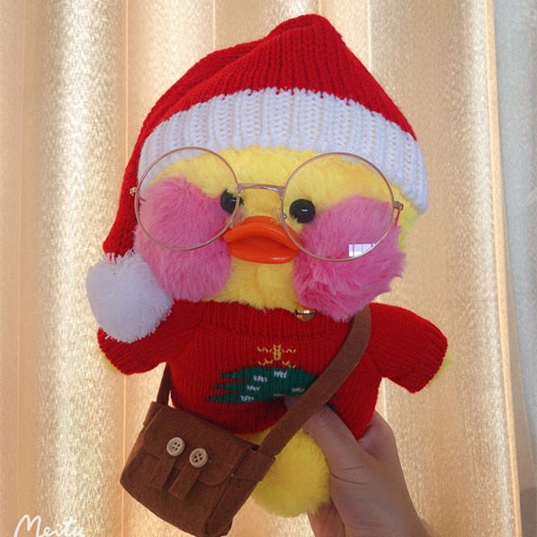 Kawaii Cartoon Lalafanfan 30CM Cafe Duck Plush Toy Cute Cartoon Girl Soft Duck Doll for Kids and Children Cute kawaii cartoon girl doll hozanas4life SCL001-red-tree-y