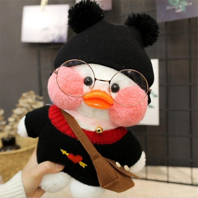 Kawaii Cartoon Lalafanfan 30CM Cafe Duck Plush Toy Cute Cartoon Girl Soft Duck Doll for Kids and Children Cute kawaii cartoon girl doll hozanas4life 33