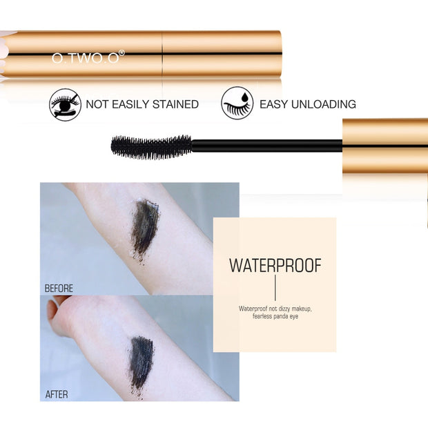 O.TWO.O 3D Mascara Lengthening Black Lash Eyelash Extension Eye Lashes Brush Beauty Makeup Long-wearing Gold Color Mascara 0 DailyAlertDeals   