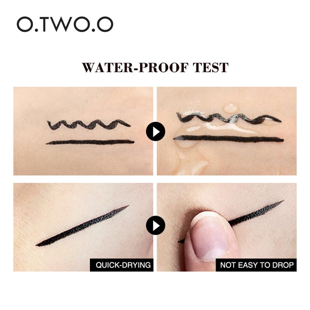 O.TWO.O Eyeliner Stamp Black Liquid Eyeliner Pen Waterproof Fast Dry Double-ended Eye Liner Pencil Make-up for Women Cosmetics 0 DailyAlertDeals   