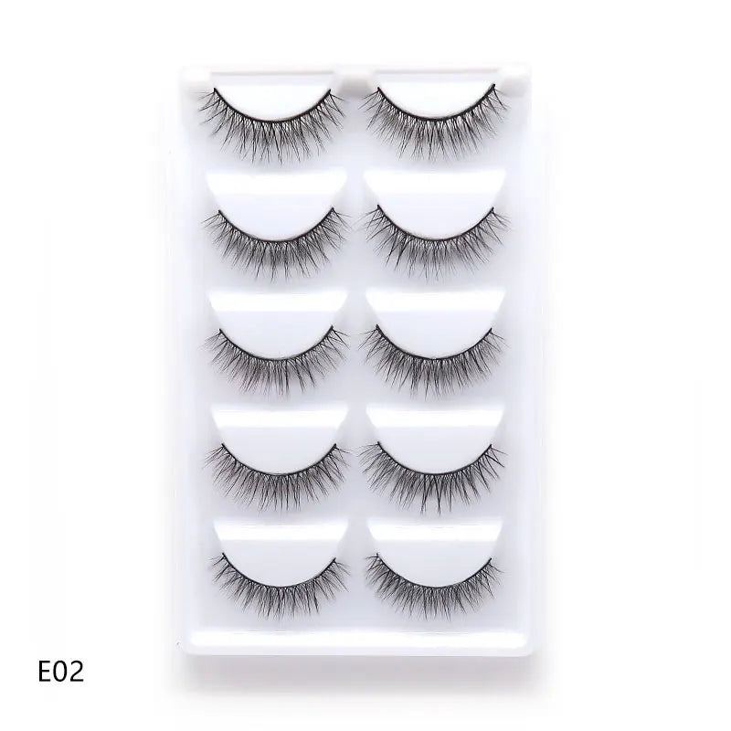 5/10/20/30/50 Boxes 5 Pairs Natural 3D Mink False Eyelashes Makeup Fake Eye Lashes Faux Cils Make Up Beauty Wholesale Lashes H13  DailyAlertDeals E-02 10 Boxes 