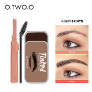 O.TWO.O Eyebrow Gel Wax Brow Soap 4 Color Tint Eyebrow Enhancer Natural Makeup Soap Brow Sculpt Lift Make-up for Women 0 DailyAlertDeals Light Brown China 