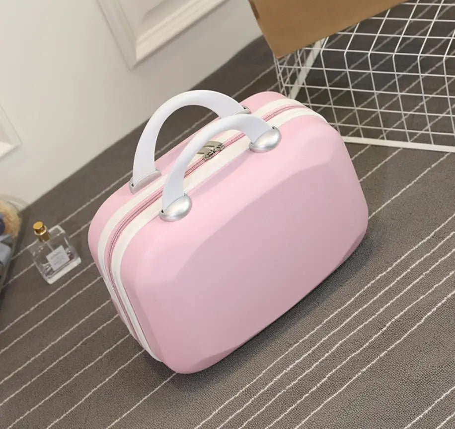 2023 NEW 13 Inch Mini Suitcase Diamond Cute Cosmetic Case Pink Small  Zipper Tide Storage Box  DailyAlertDeals   