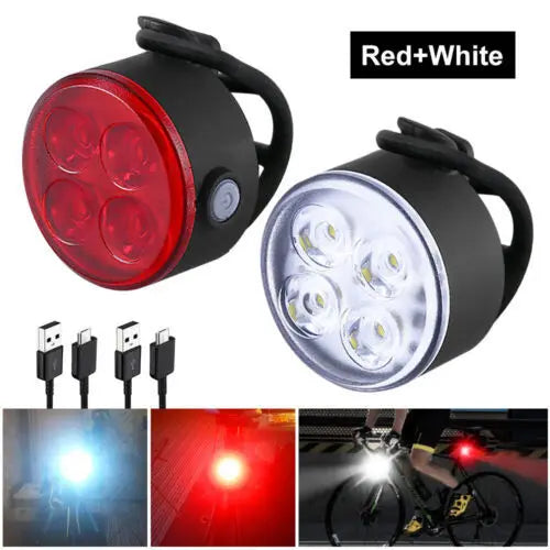 BUCKLOS Bike Lighting Front and Rear Lights Bicycle Lamp Led Cycling Light Bike Flashlight for Bicycle Front Taillight Lantern  DailyAlertDeals M2 Front-Rear Light  