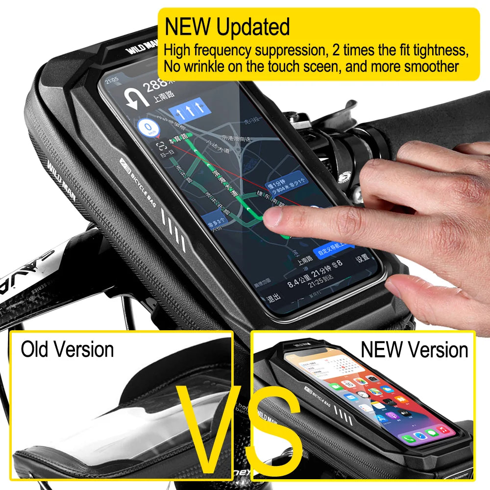 New Bike Phone Holder Bag Case Waterproof Cycling Bike Mount 6.9in Mobile Phone Stand Bag Handlebar MTB Bicycle Accessories  DailyAlertDeals   