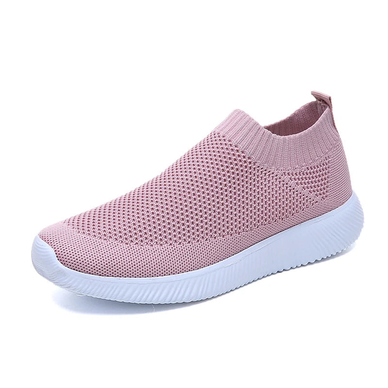 Rimocy Plus Size 46 Breathable Mesh Platform Sneakers Women Slip on Soft Ladies Casual Running Shoes Woman Knit Sock Shoes Flats  DailyAlertDeals   