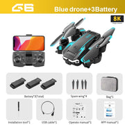 KOHR New G6 Aerial Drone 8K S6 HD Camera GPS Obstacle Avoidance Q6 RC Helicopter FPV WIFI Professional Foldable Quadcopter Toy 0 DailyAlertDeals Blue-8K-SingleC-3B  