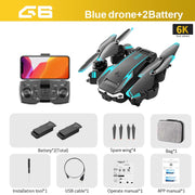 KOHR New G6 Aerial Drone 8K S6 HD Camera GPS Obstacle Avoidance Q6 RC Helicopter FPV WIFI Professional Foldable Quadcopter Toy 0 DailyAlertDeals Blue-6K-DualC-2B  