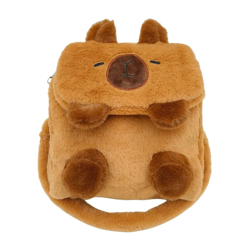 Capybara Plush Backpack Kawaii Fashion Plushie Doll Fur Bag Children's Bag Shoulder Bag Mini Knapsack Bags Gifts For Girlfriend  DailyAlertDeals   