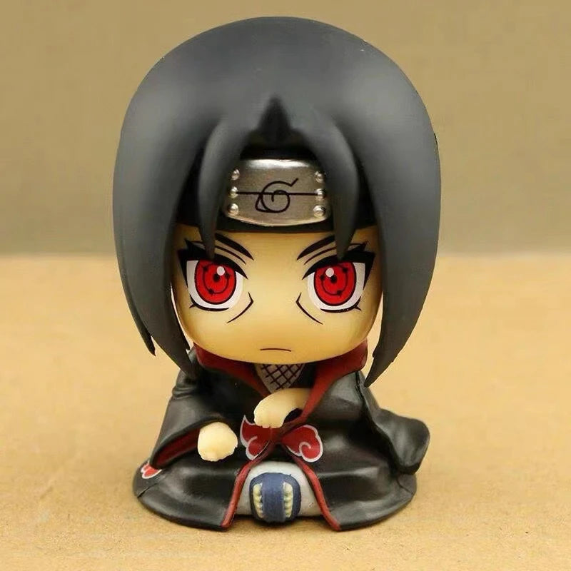 9cm Naruto Anime Figure Naruto Kakashi Action Figure Q Version Kawaii Sasuke Itachi Figurine Car Decoration Collection Model Toy  DailyAlertDeals   