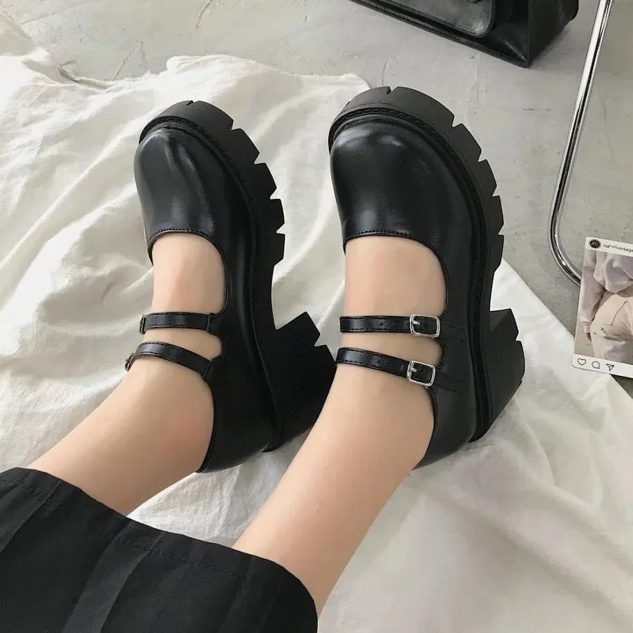 Women heels Shoes mary janes Pumps platform Lolita shoes on heels Women&#39;s Japanese Style Vintage Girls High Heel shoes for women  DailyAlertDeals   