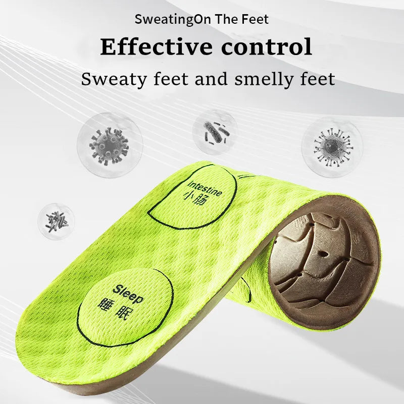 Acupressure on Foot Insoles For Shoes Breathable Deodorant Sport Insoles for Medical Man Women Comfortable Running Shoe Sole  DailyAlertDeals   