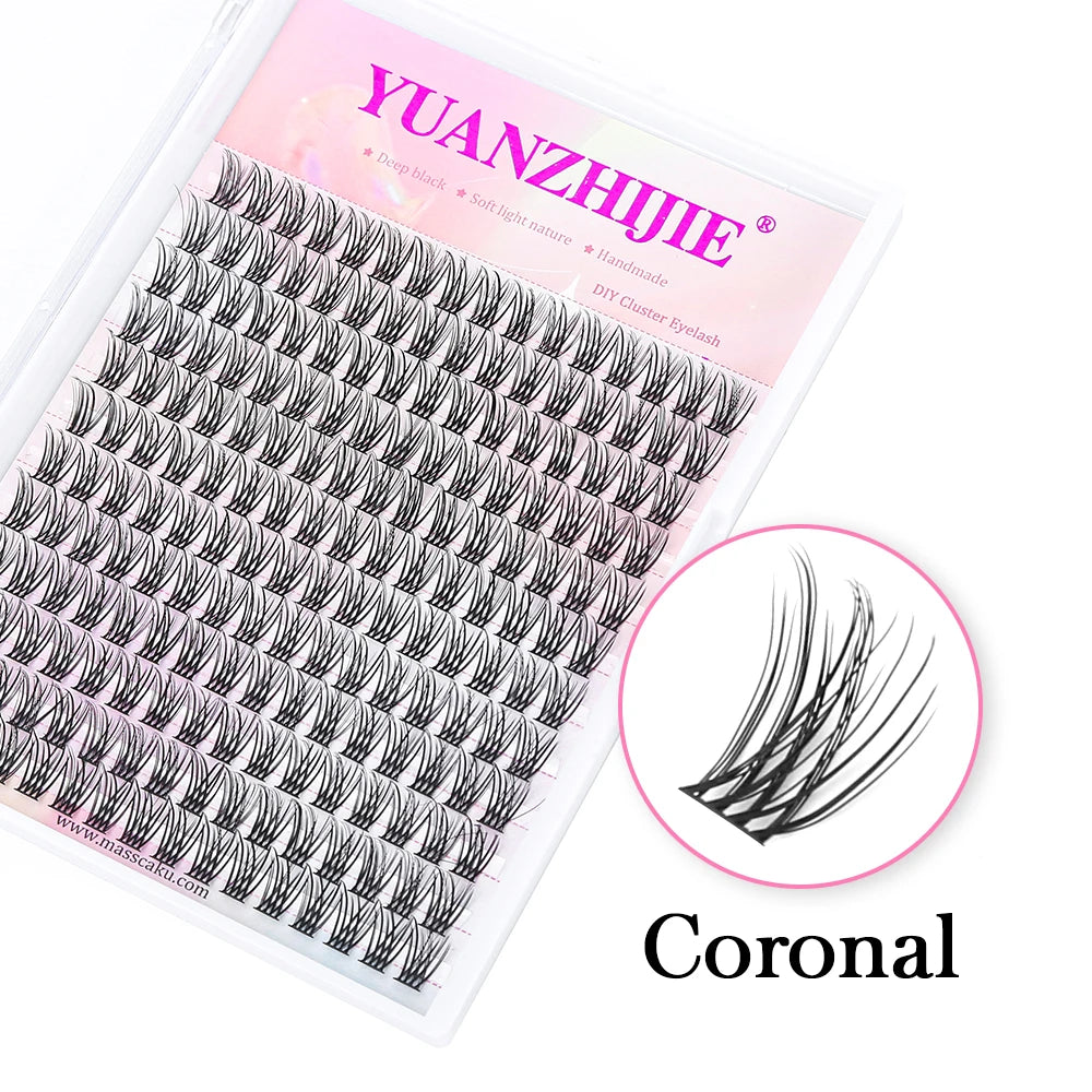 YUANZHIJIE 144pcs/case 100% Handmade DIY Lashes Extension 8-16mm Mix Length Eyelashes  Segmented Eyelashes Bundle Lash  DailyAlertDeals 71 D 0.07mm | MIX | CHINA