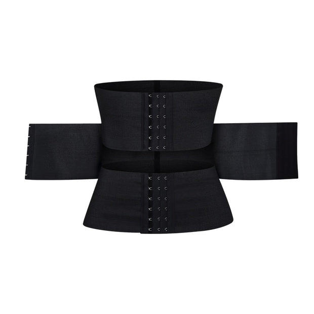 MISTHIN Latex Waist Trainer Double Belt Corset For Women Adjustable Corset Belly Reducing Fajas Girdle Firm Shaper 0 DailyAlertDeals Black XS China