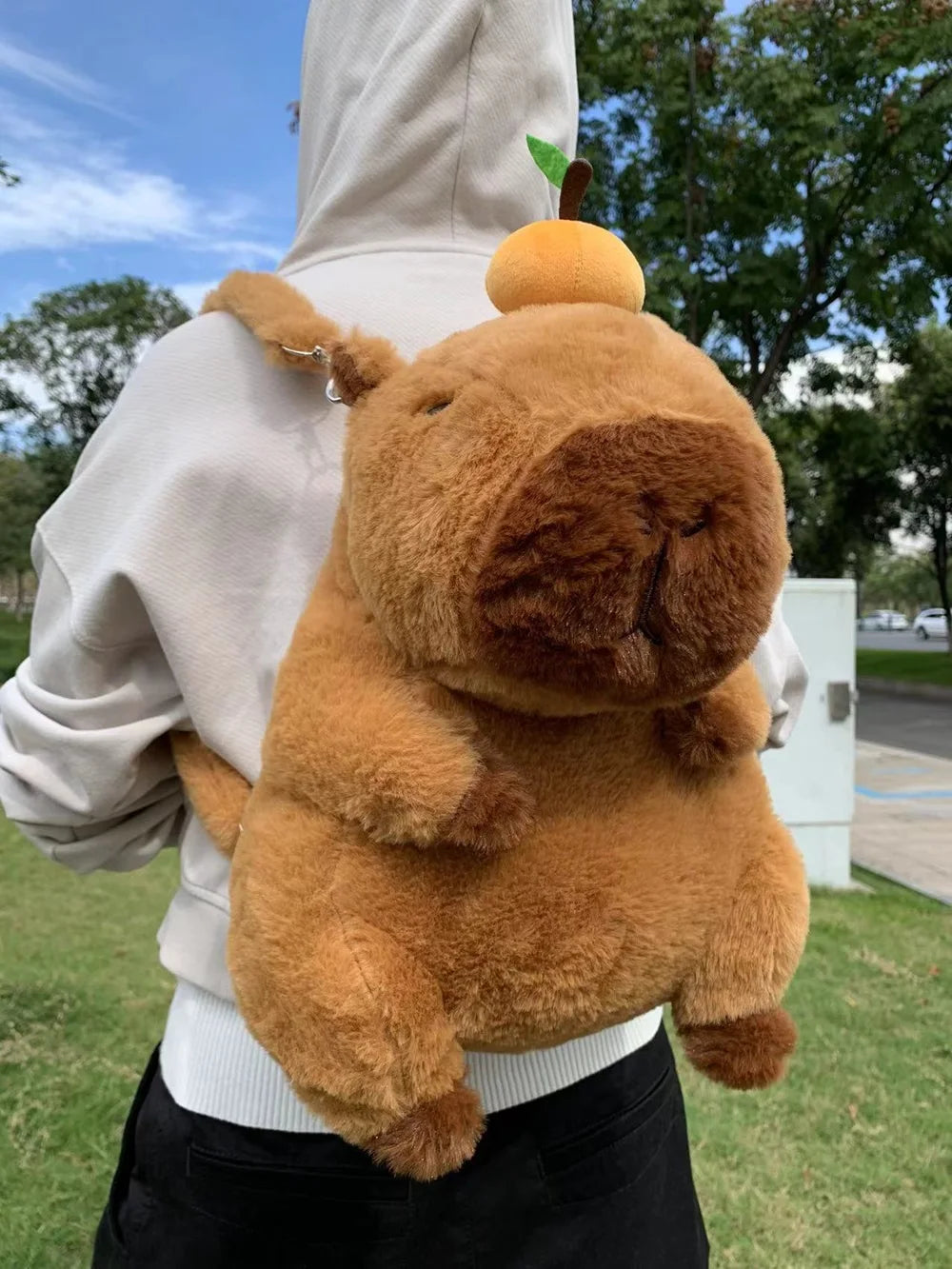 Capybara Plush Backpack Kawaii Fashion Plushie Doll Fur Bag Children's Bag Shoulder Bag Mini Knapsack Bags Gifts For Girlfriend  DailyAlertDeals   