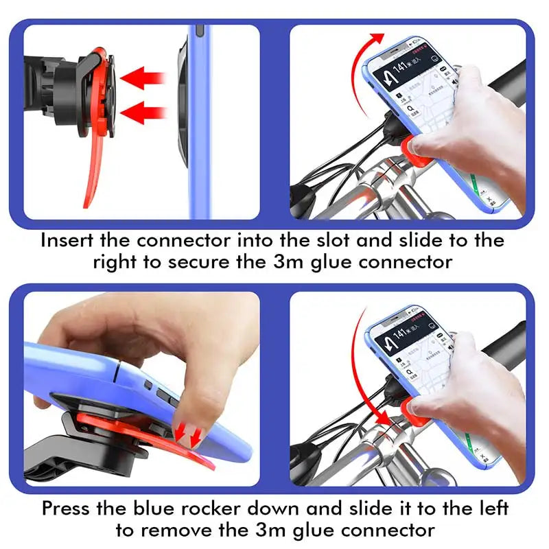 Bicycle Handlebar Phone Holder Handlebar Universal Phone Bracket VIBRATION DAMPENER Adjustable Motorcycle Mountain Bicycle Rack  DailyAlertDeals   