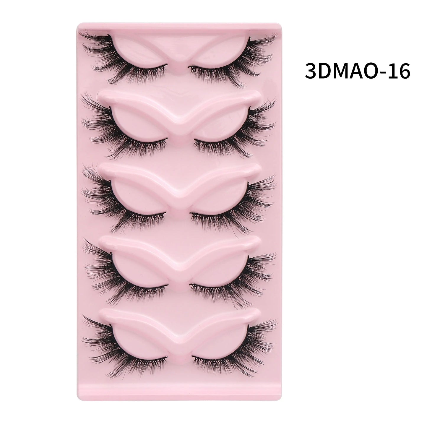 HBZGTLAD Cat eye Eyelashes 3D Natural False Lashes Fluffy Soft Cross 5 pairs Manga Lashes Wispy Natural Eyelash Extension Makeup  DailyAlertDeals 5pairs-MA016  