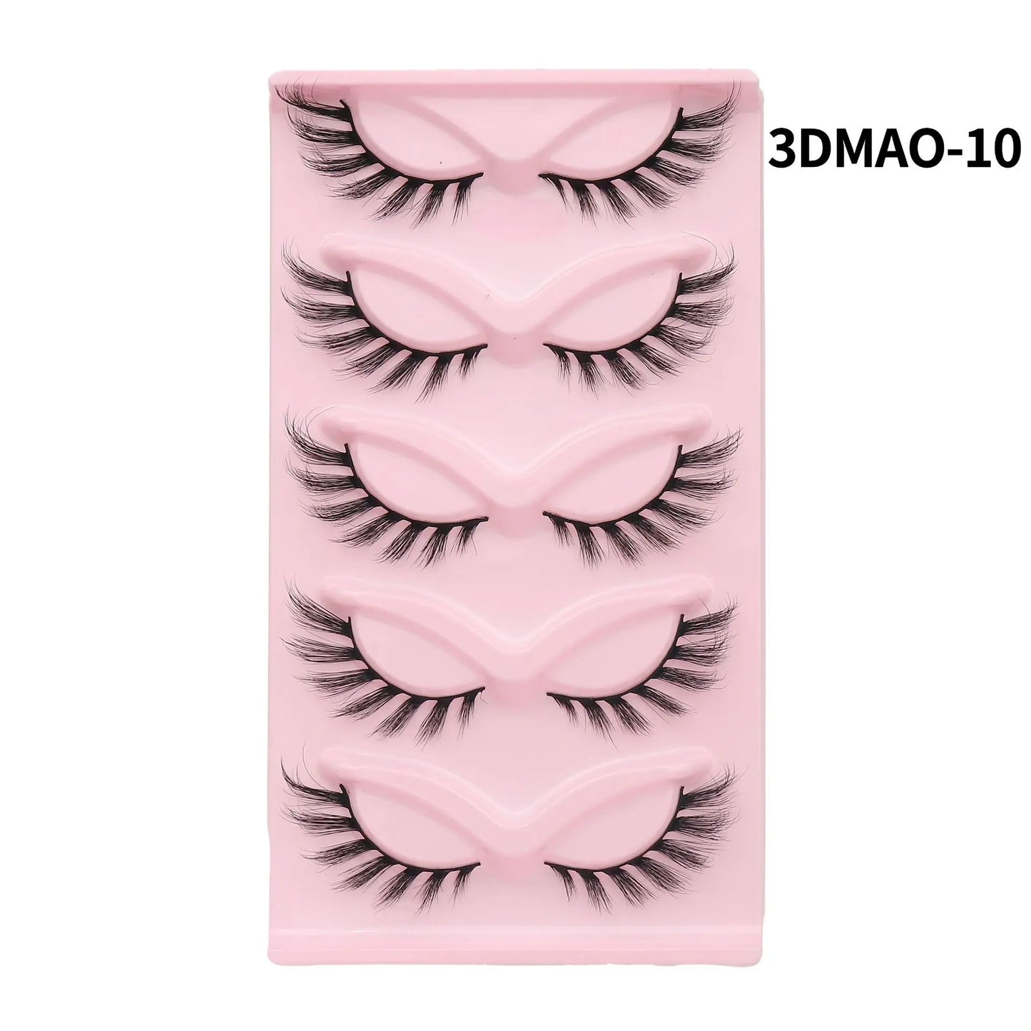 HBZGTLAD Cat eye Eyelashes 3D Natural False Lashes Fluffy Soft Cross 5 pairs Manga Lashes Wispy Natural Eyelash Extension Makeup  DailyAlertDeals 5pairs-MA10  