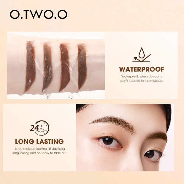 O.TWO.O Eyebrow Pomade Brow Mascara Natural Waterproof Long Lasting Creamy Texture 4 Colors Tinted Sculpted Brow Gel with Brush 0 DailyAlertDeals   