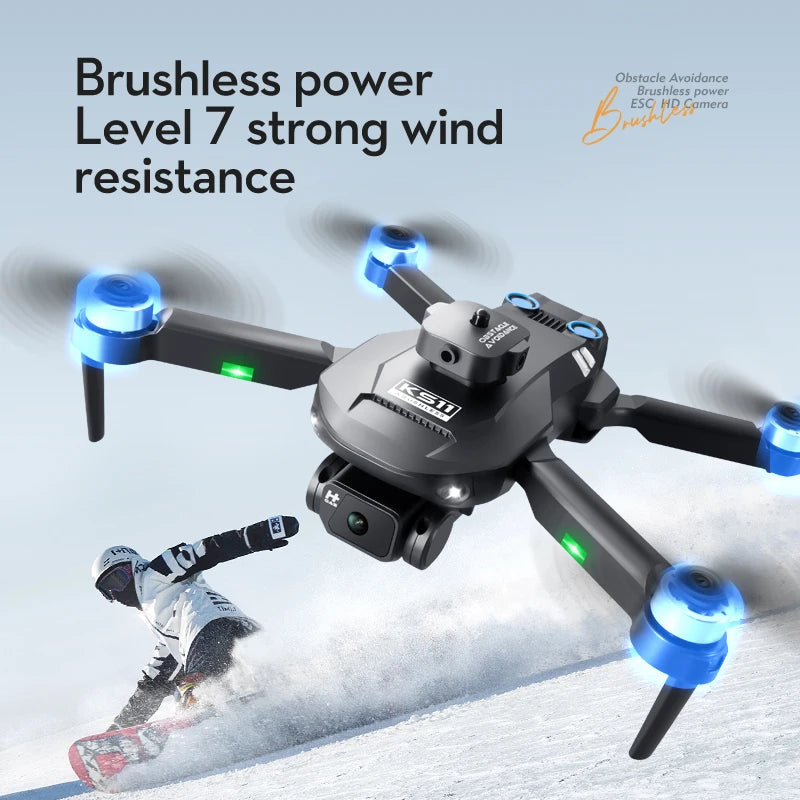 New LS KS11 Mini Drone 4K Professional 8K Dual Camera Obstacle Avoidance Optical Flow Positioning Brushless RC Dron Quadcopter  DailyAlertDeals   