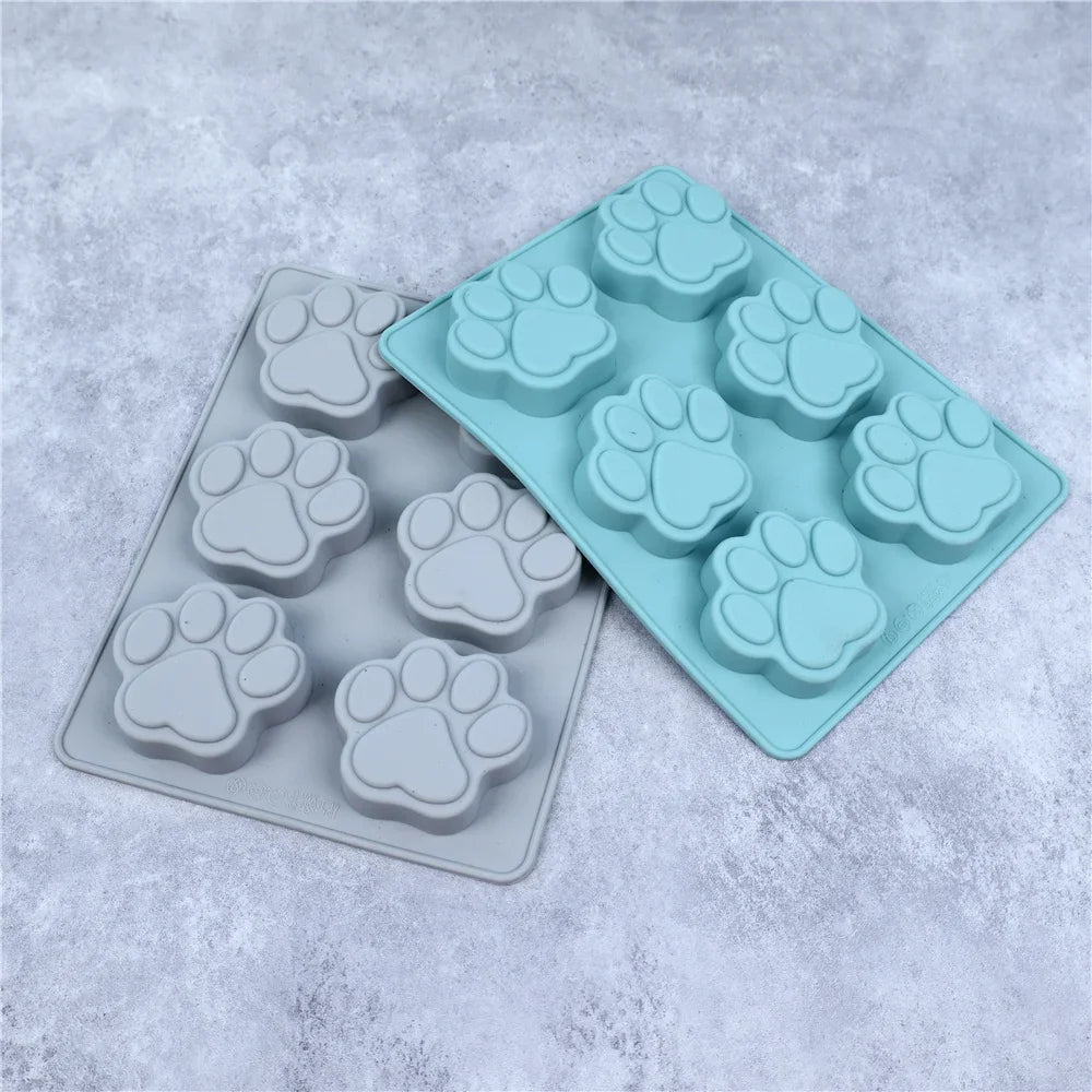 Silicone Puppy Dog Paw Bone Molds Elegant Chocolate Cookie Mold for Baking Non-Stick Dog Treat Molds Suitable for Microwave Oven  DailyAlertDeals Random color 1pcs CHINA 