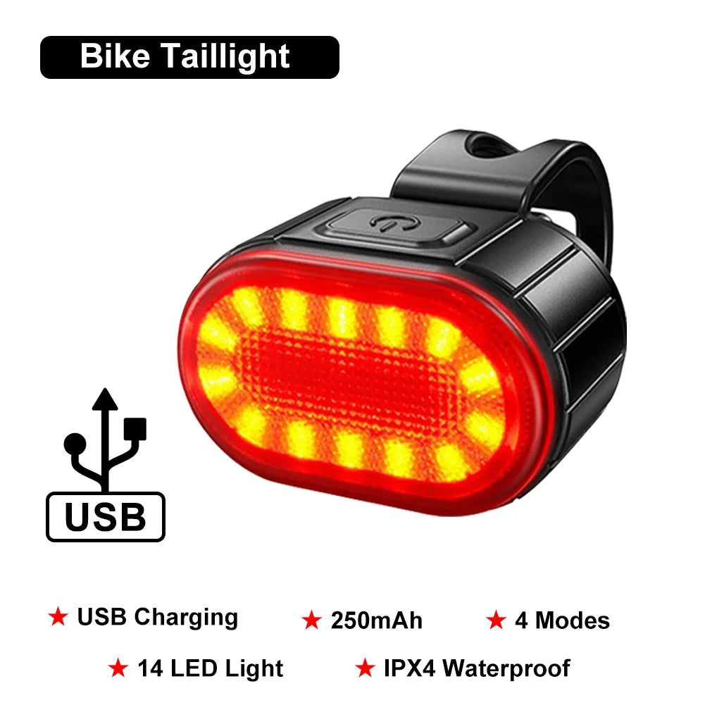 BUCKLOS Bike Lighting Front and Rear Lights Bicycle Lamp Led Cycling Light Bike Flashlight for Bicycle Front Taillight Lantern  DailyAlertDeals Oval taillight  