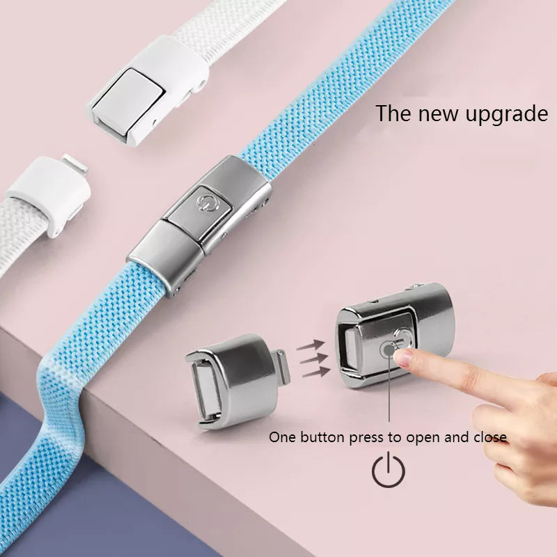 2022 No Tie Shoe laces Press Lock Shoelaces without ties Elastic Laces Sneaker Kids Adult 8MM Widened Flat Shoelace for Shoes  DailyAlertDeals   