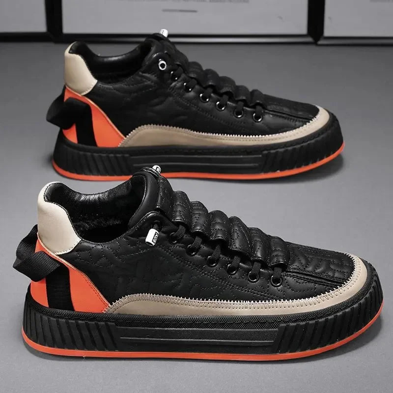 Beige Men's Chunky Sneakers Casual Men Shoes Fashion Light Non-slip Luxury Black Brown Brand Shoes For Men  DailyAlertDeals black 39 