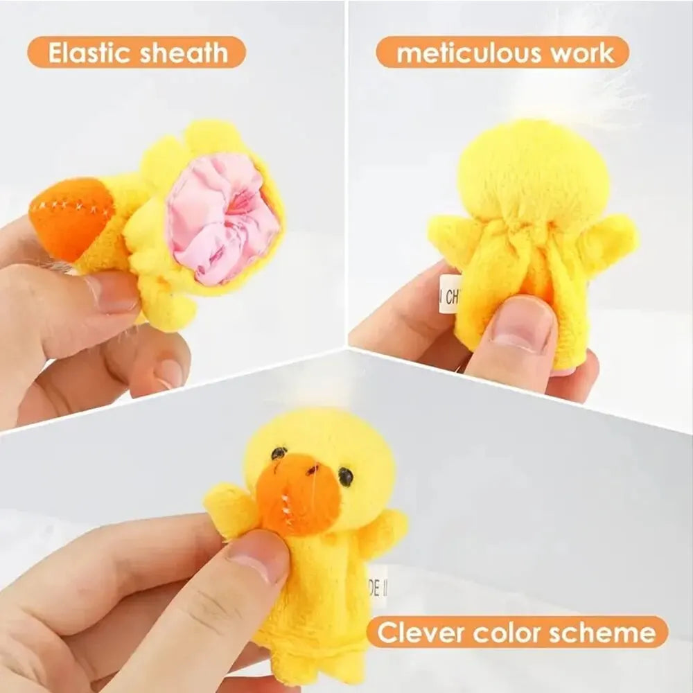 10 Pcs Cartoon Hand Doll Finger Puppet Baby Children Story Early Education Soothing Doll Plush Toy  DailyAlertDeals   