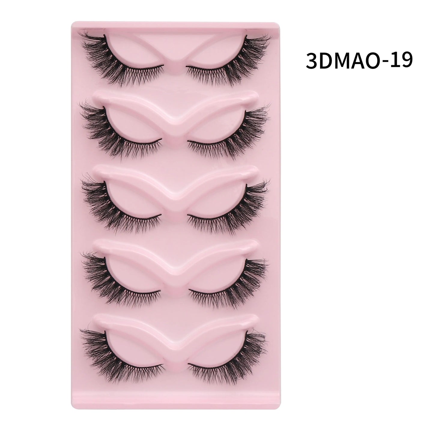 HBZGTLAD Cat eye Eyelashes 3D Natural False Lashes Fluffy Soft Cross 5 pairs Manga Lashes Wispy Natural Eyelash Extension Makeup  DailyAlertDeals 5pairs-MA019  