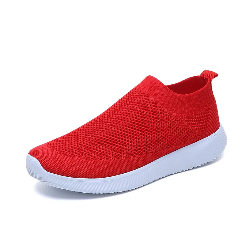 Rimocy Plus Size 46 Breathable Mesh Platform Sneakers Women Slip on Soft Ladies Casual Running Shoes Woman Knit Sock Shoes Flats  DailyAlertDeals   