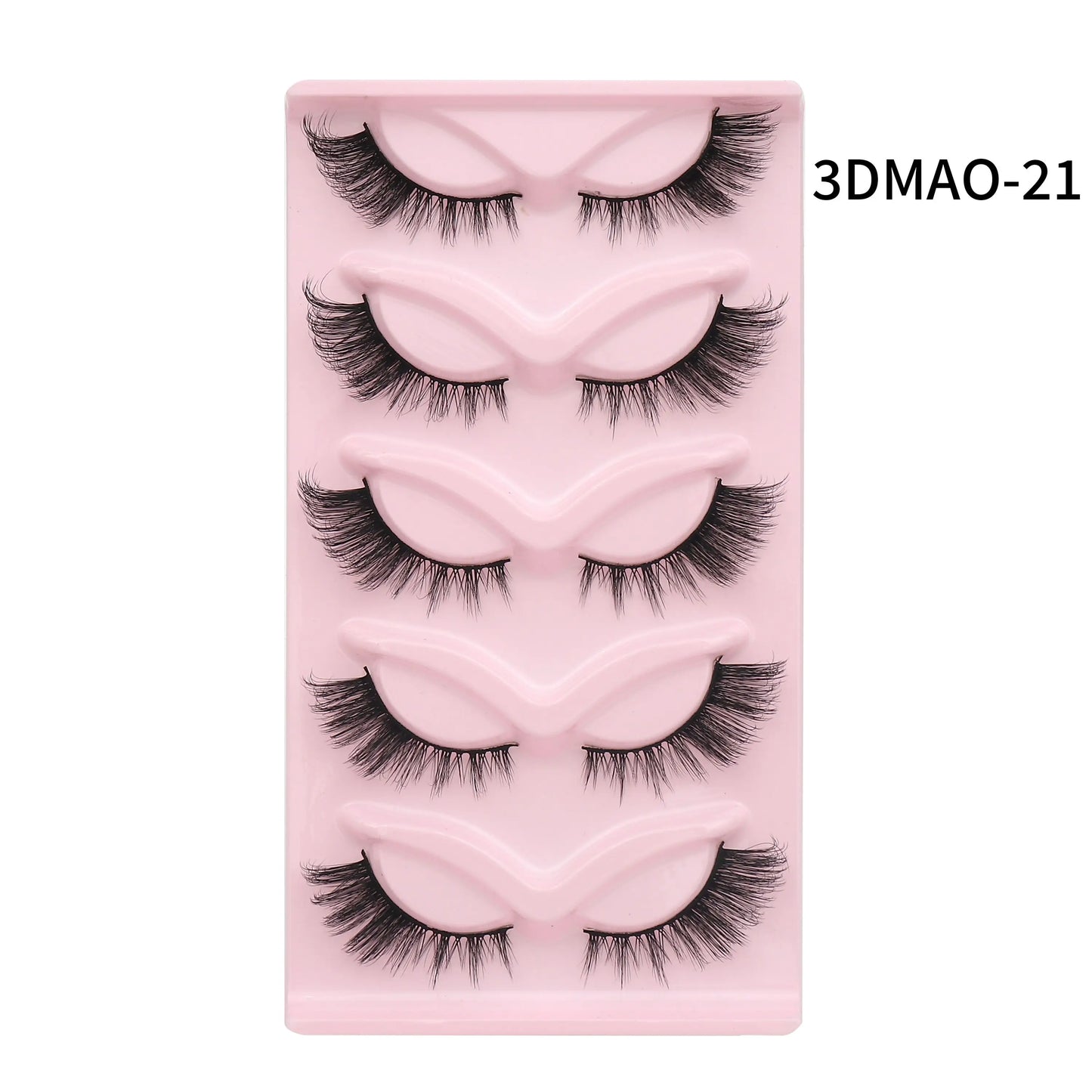 HBZGTLAD Cat eye Eyelashes 3D Natural False Lashes Fluffy Soft Cross 5 pairs Manga Lashes Wispy Natural Eyelash Extension Makeup  DailyAlertDeals 5pairs-MA021  