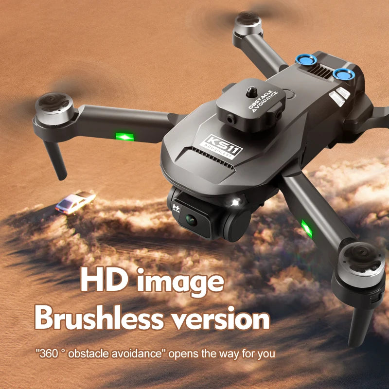 New LS KS11 Mini Drone 4K Professional 8K Dual Camera Obstacle Avoidance Optical Flow Positioning Brushless RC Dron Quadcopter  DailyAlertDeals   