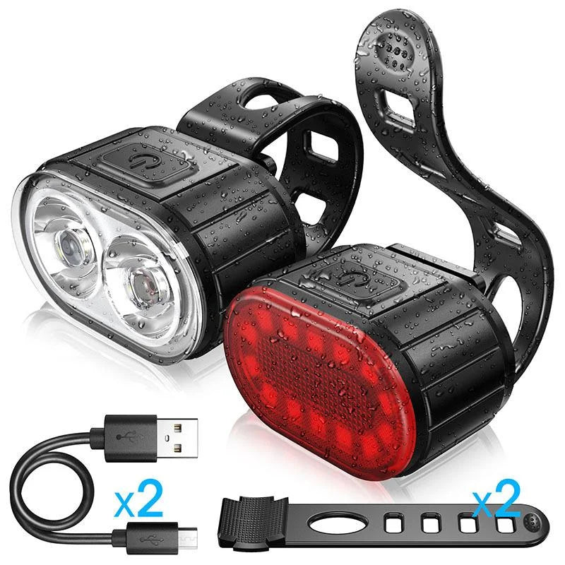 BUCKLOS Bike Lighting Front and Rear Lights Bicycle Lamp Led Cycling Light Bike Flashlight for Bicycle Front Taillight Lantern  DailyAlertDeals M1 Front-Rear Light  