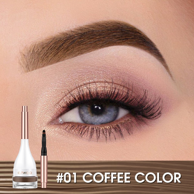 O.TWO.O Eyebrow Pomade Brow Mascara Natural Waterproof Long Lasting Creamy Texture 4 Colors Tinted Sculpted Brow Gel with Brush 0 DailyAlertDeals 01 China 