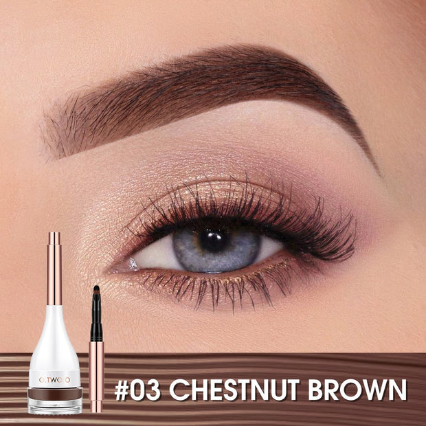 O.TWO.O Eyebrow Pomade Brow Mascara Natural Waterproof Long Lasting Creamy Texture 4 Colors Tinted Sculpted Brow Gel with Brush 0 DailyAlertDeals 03 China 