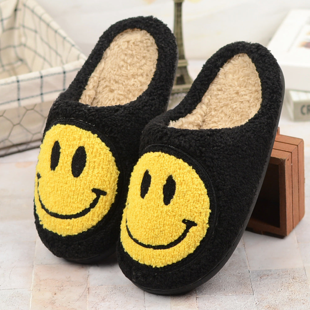 Cute Plush Half-wrapped Heel Non-slip Warm House Slippers Shoe Accessories Orange Felix Black 39 to 40 