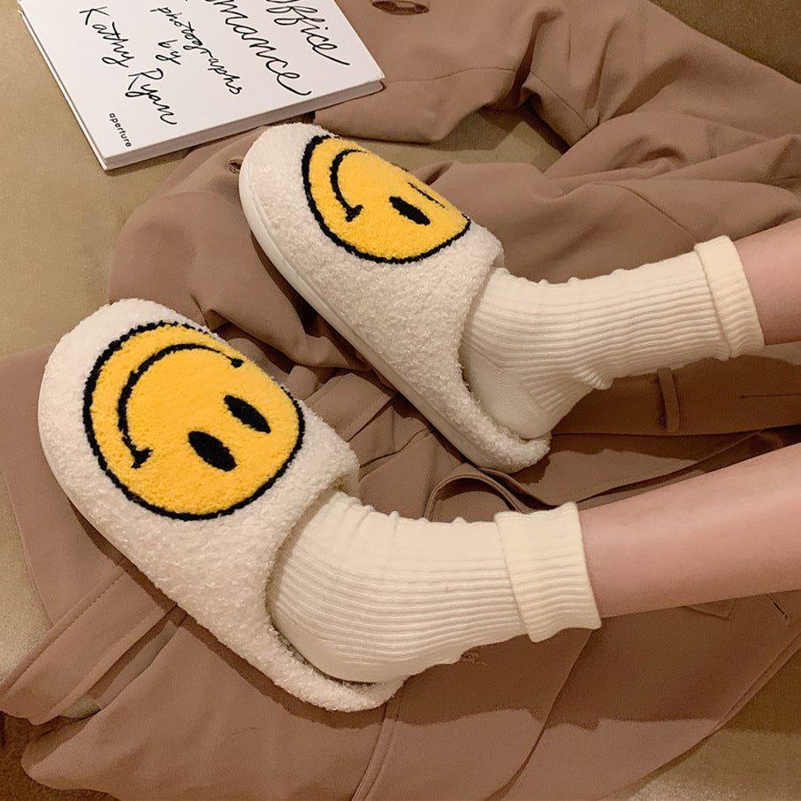 Cute Plush Half-wrapped Heel Non-slip Warm House Slippers Shoe Accessories Orange Felix   