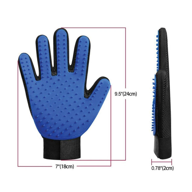 2in1 Pet Deshedding Massage Glove Dog Cat Hair Grooming Remover Right Home & Garden Ozdingo   