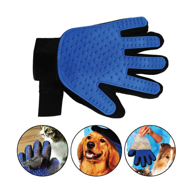 2in1 Pet Deshedding Massage Glove Dog Cat Hair Grooming Remover Right Home & Garden Ozdingo   