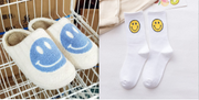Cute Plush Half-wrapped Heel Non-slip Warm House Slippers Shoe Accessories Orange Felix White with blue set 37 to 38 