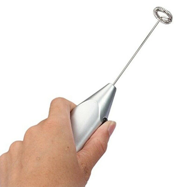 Mini Handle Electrical Stirrer Practical Milk Drink Coffee Hand Whisk Mixer Electric Egg Beater Frother Foamer Kitchen Tool Kitchen accessories Orange Felix Silver  