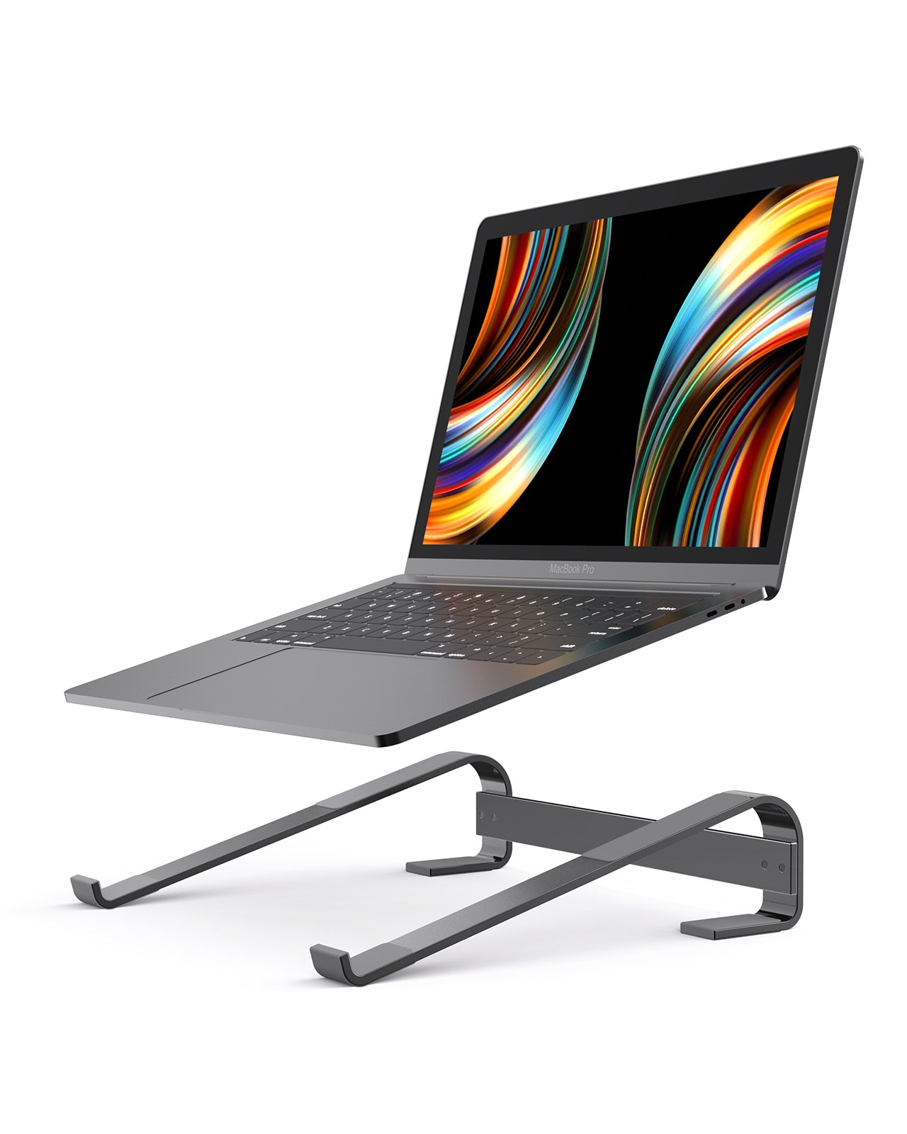 Laptop Stand Aluminium Portable Removable Laptop Rise Ventilated Detachable Ergonomic Laptop Holder Tech Accessories Orange Felix   