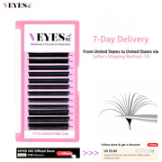 Veyes Inc Easy Fanning Eyelash Extensions Veyelash Russian Volume Lashes Fast Bloom Austomatic Flowering Natural Makeup Beauty  DailyAlertDeals C 0.03mm 17MM|United States