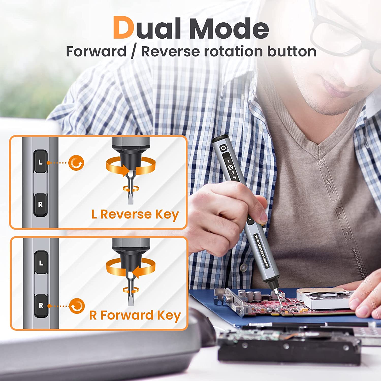 Electric Screwdriver Set with 34 Magnetic Bits (SES) 4 Gears Torque OLED Display Rechargeable Portable Cordless Screwdriver 0 DailyAlertDeals   