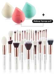 Jessup Professional Makeup brushes set ,6- 25pcs Makeup brush Natural Synthetic Foundation Powder Highlighter Pearl White T215  DailyAlertDeals T215 with SP007 China 