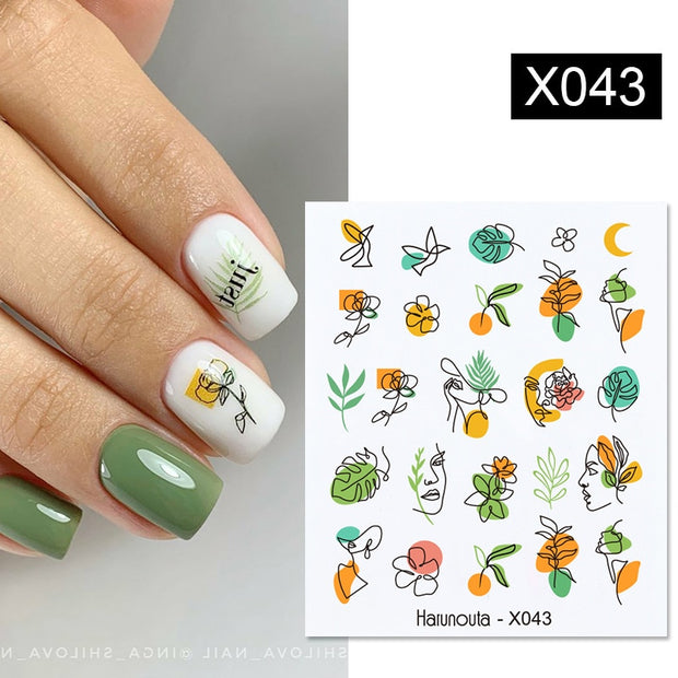 Harunouta 1 Sheet Nail Water Decals Transfer Lavender Spring Flower Leaves Nail Art Stickers Nail Art Manicure DIY 0 DailyAlertDeals X043  